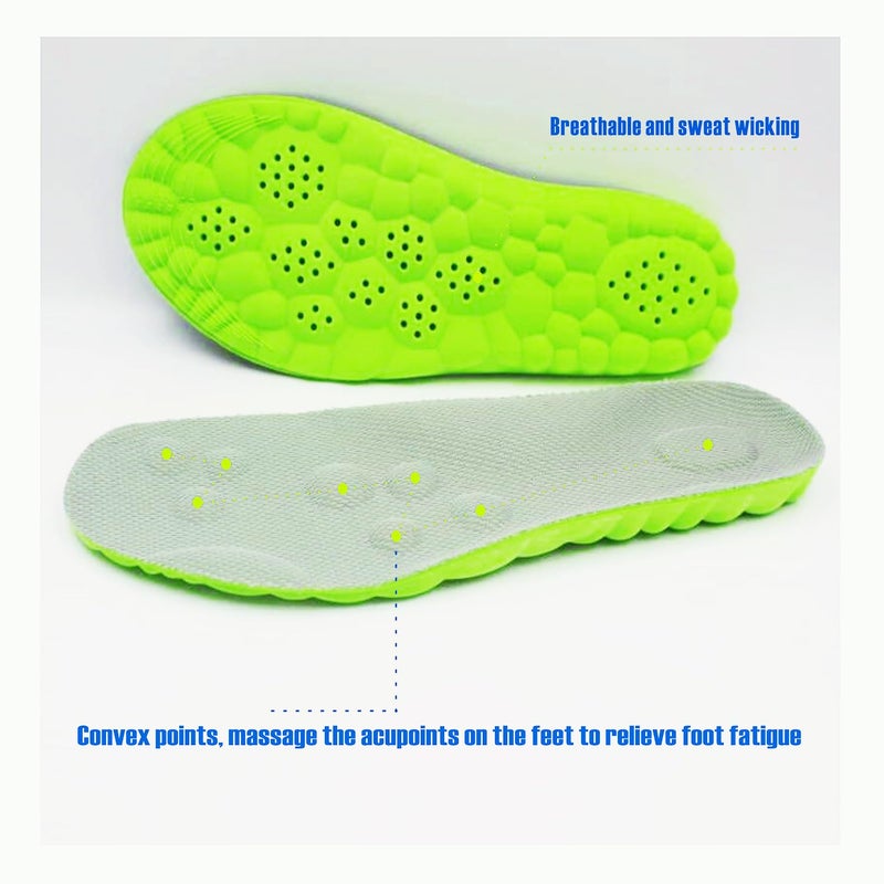 xiaopihou 3D Sneaker Insoles Cloud Sole with Excellent Shock Absorption and Cushioning for Men and Women Comfortable Feet Relief Insoles (1Pair  Men US 10.5-13) - Image 2